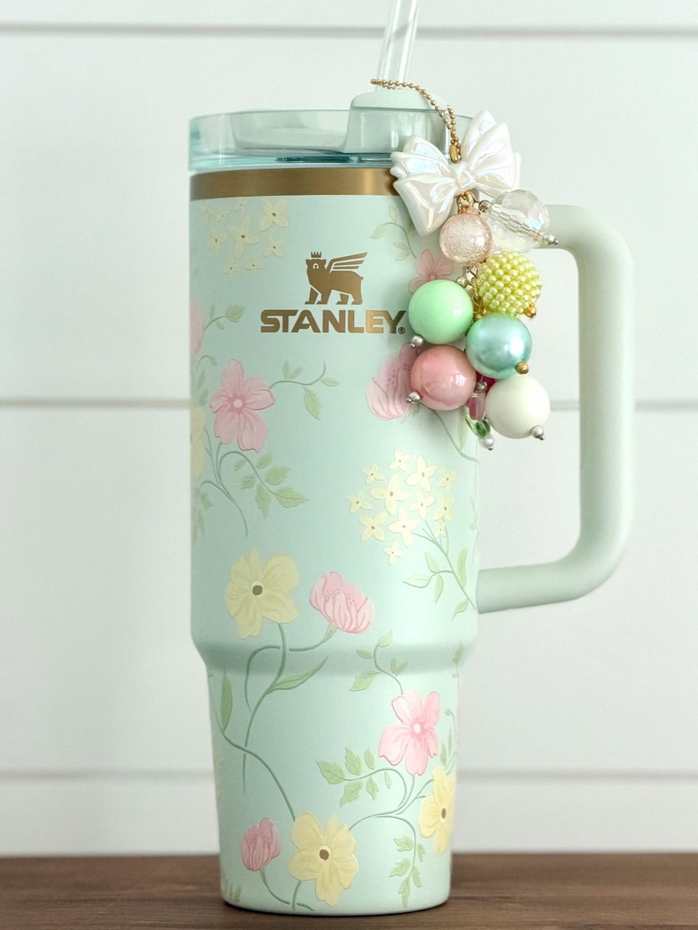 30oz Limited Edition Stanely Spring Blossom Tumbler w/ Charm & matching boot